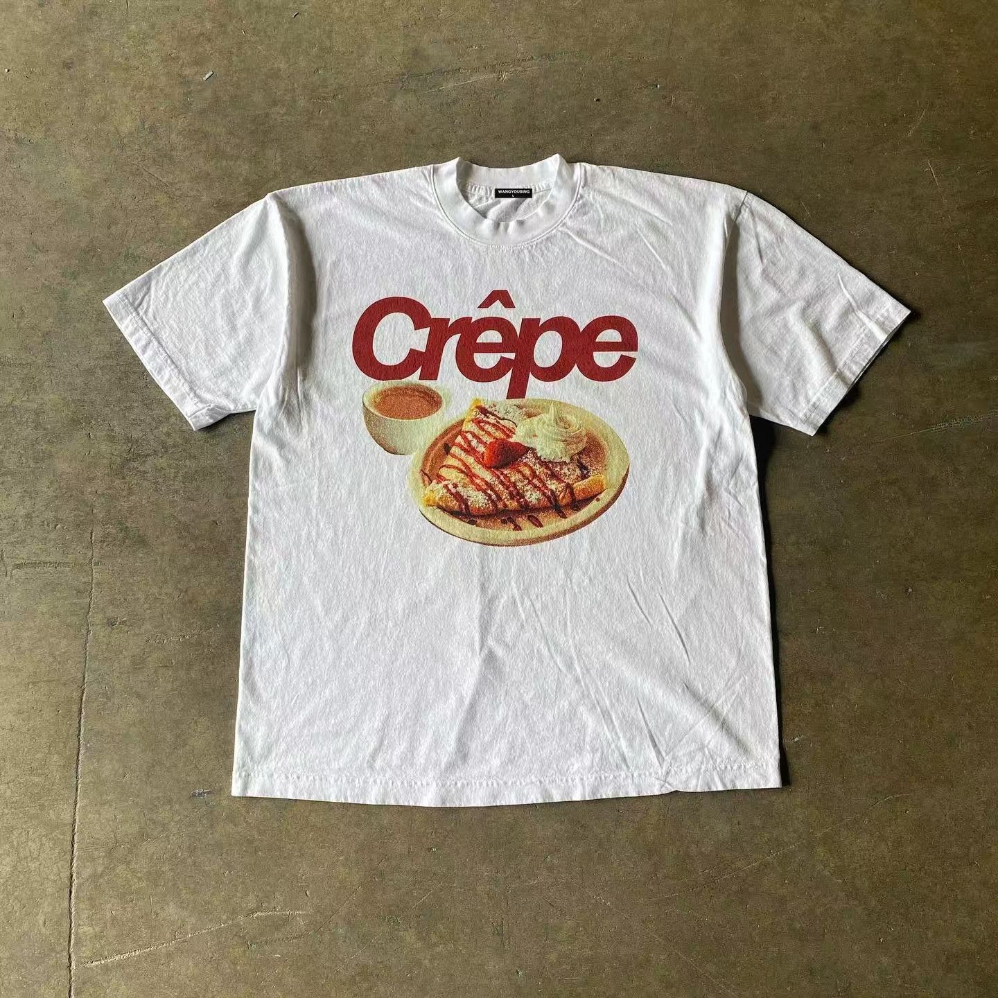 Japanese Brand × Vintage White casual retro sandwich print loose tee Size US M / EU 48-50 / 2 - 1 Thumbnail