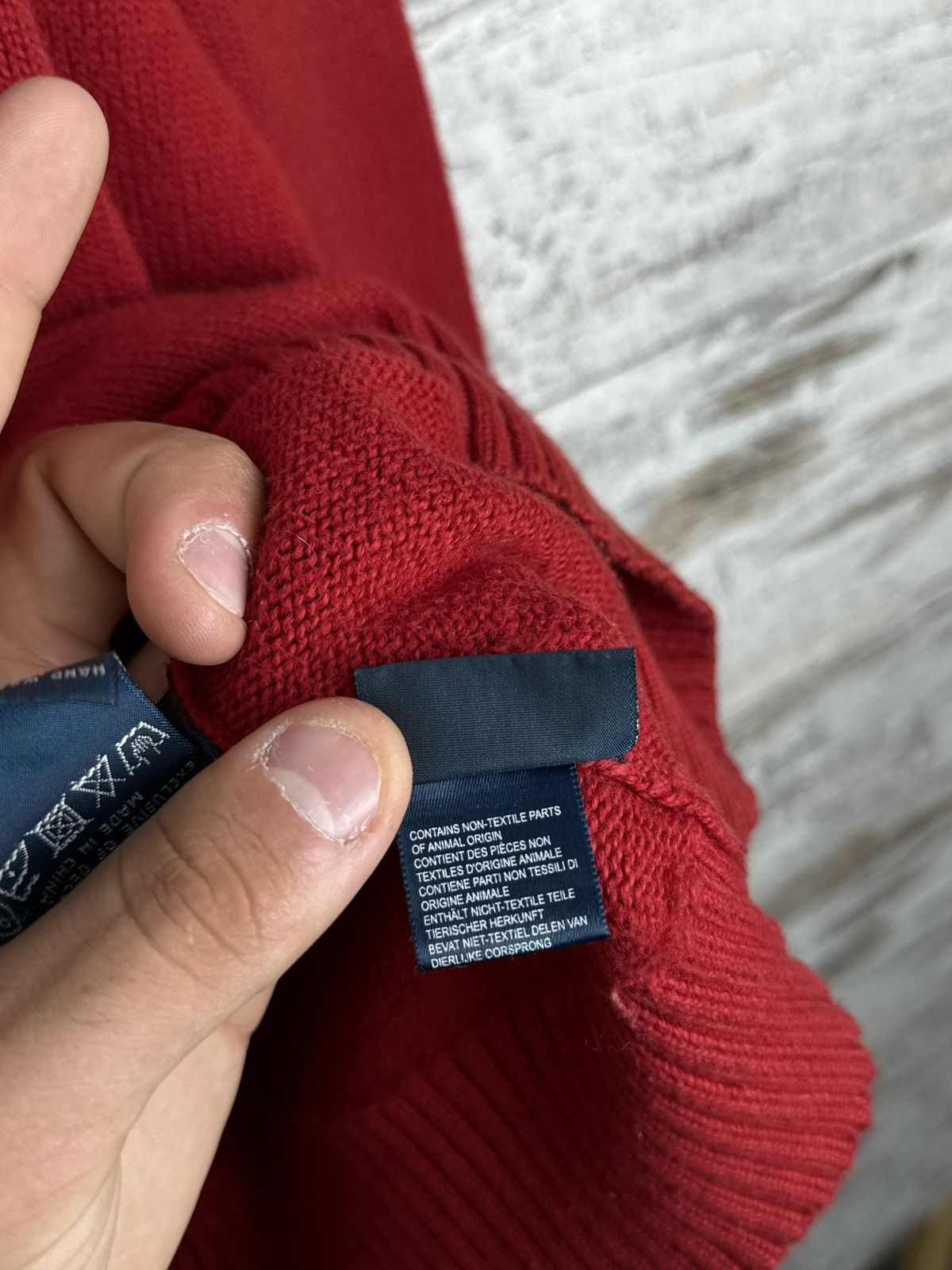 Polo Ralph Lauren × Vintage Mens Vintage Polo Ralph Lauren 1/3 zip sweater knitwear y2k Size US L / EU 52-54 / 3 - 13 Thumbnail