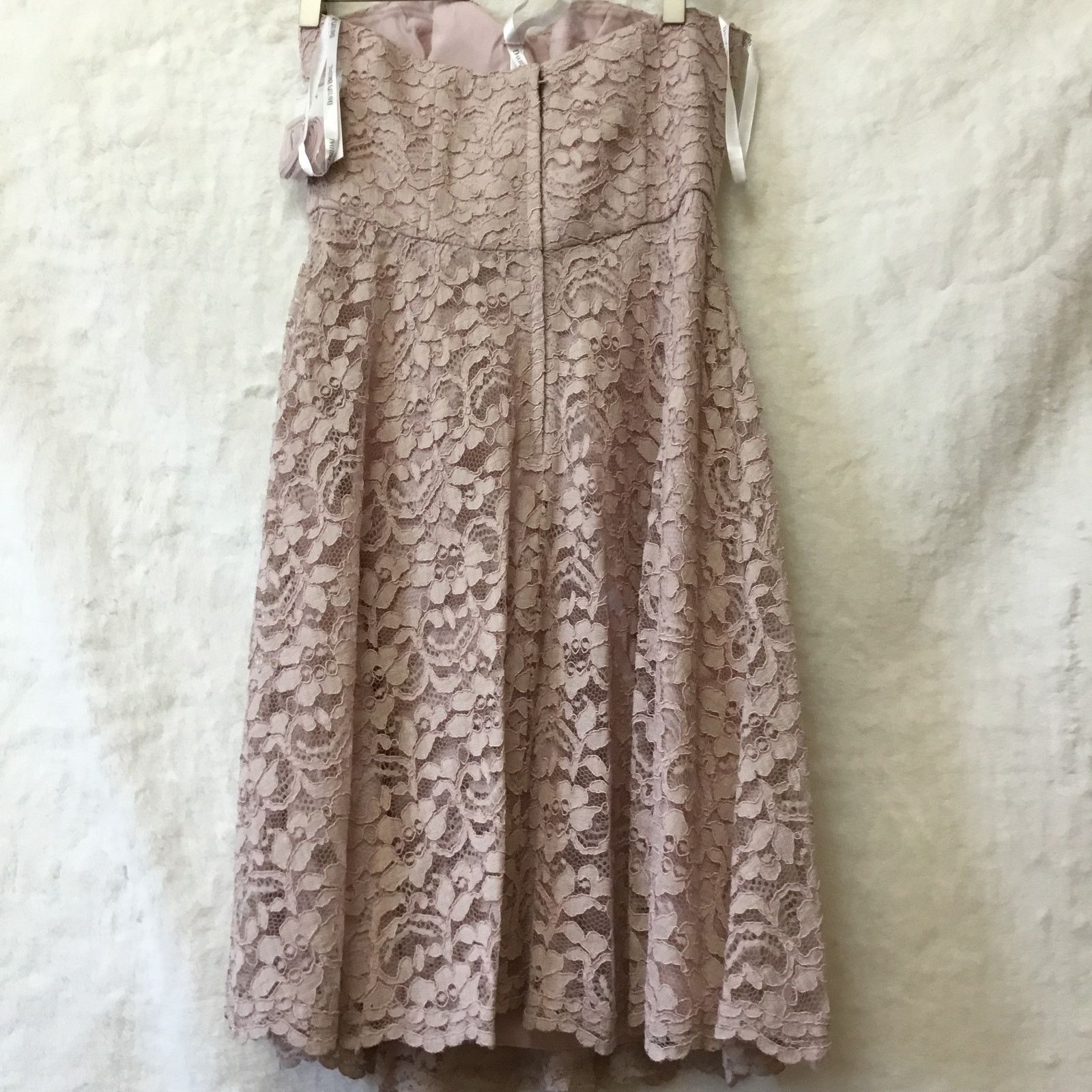 Other David's Bridal Strapless Lace Dress Size XS / US 0-2 / IT 36-38 - 9 Thumbnail