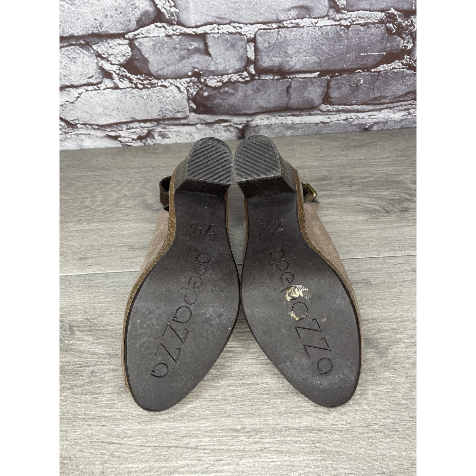Other Apepazza Parma Brown Taupe Leather Peep Toe Heeed Booties Wo Size US 7.5 / IT 37.5 - 23 Thumbnail