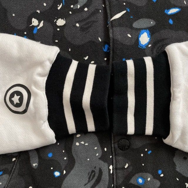Bape BAPE Space camo shark hoodie varsity jacket a bathing ape Size US S / EU 44-46 / 1 - 8 Thumbnail