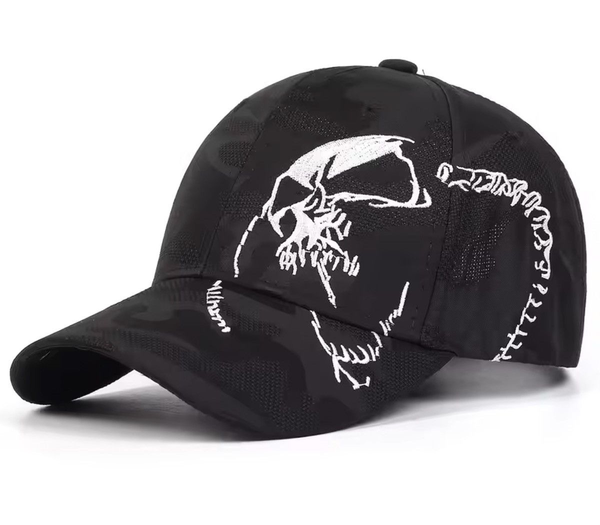 Japanese Brand Skull Pattern Embroidery Baseball Caps Size ONE SIZE - 2 Thumbnail
