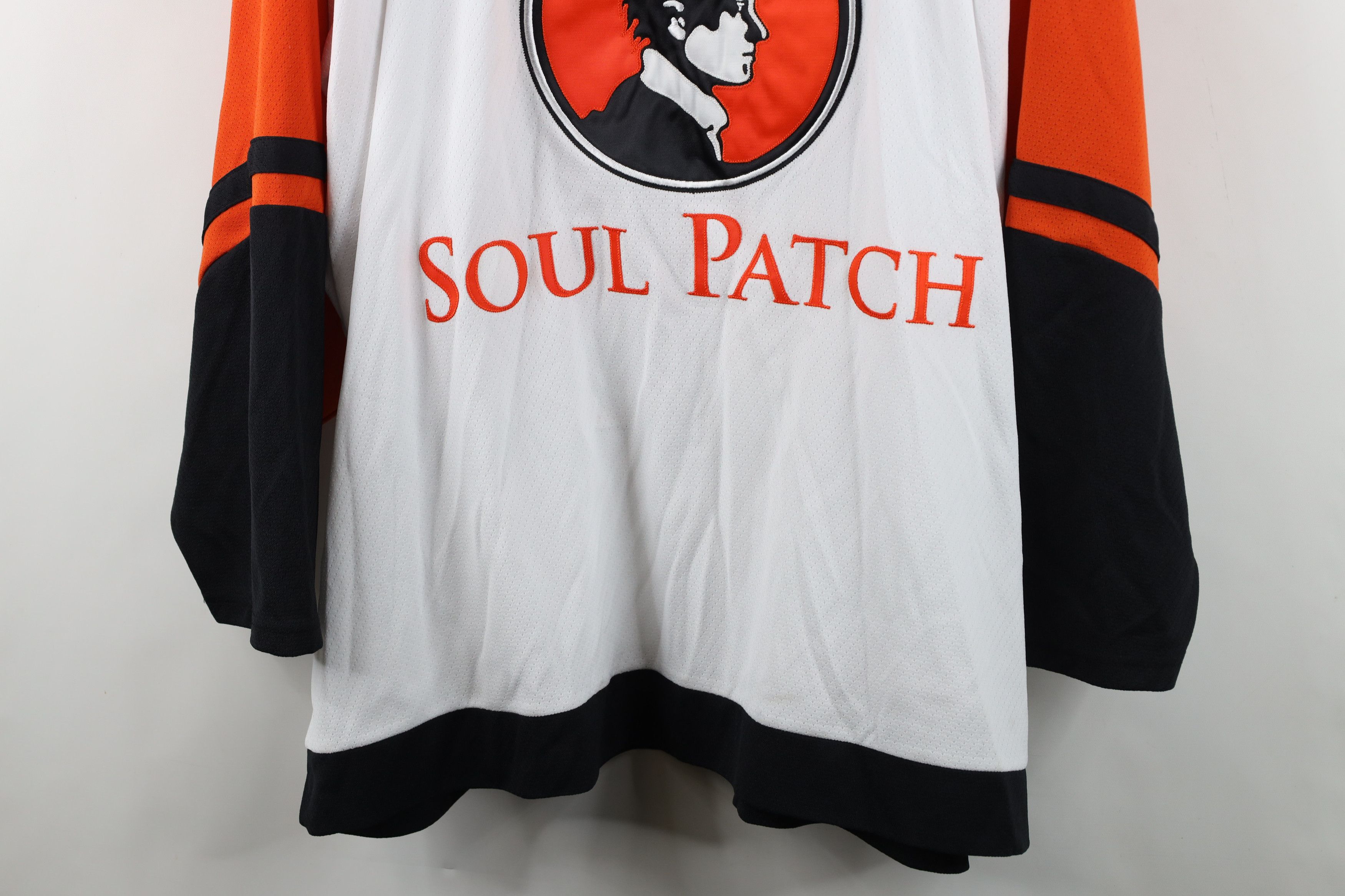 Ccm Vintage 90s CCM Mesh Hockey Jersey Orange White Polyester Size US XL / EU 56 / 4 - 3 Thumbnail