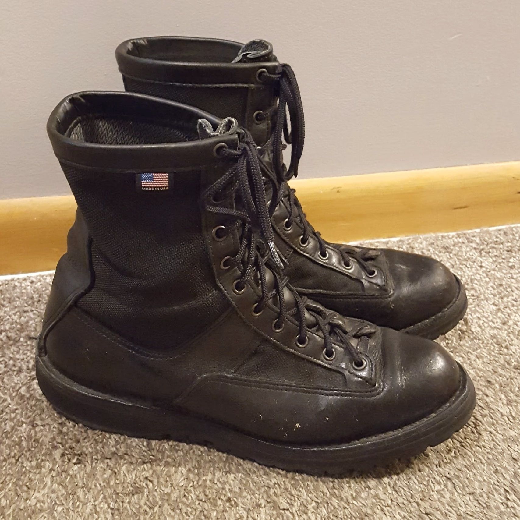 Danner Danner Acadia Gore-Tex Black Leather Mens Size 11.5 USA Made Military Work Boots Size US 12 / EU 45 - 6 Thumbnail