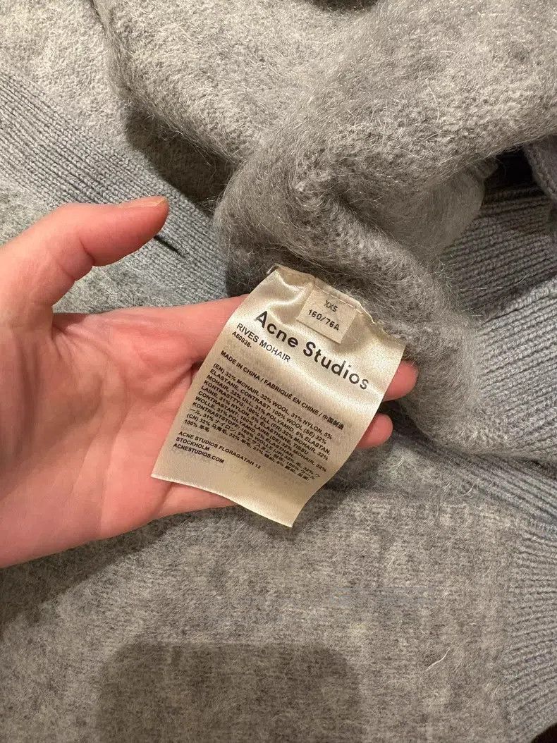 Acne Studios Acne Studios Mohair Open-Front Sweater, Grey Size XXS / US 00 / IT 34 - 7 Thumbnail