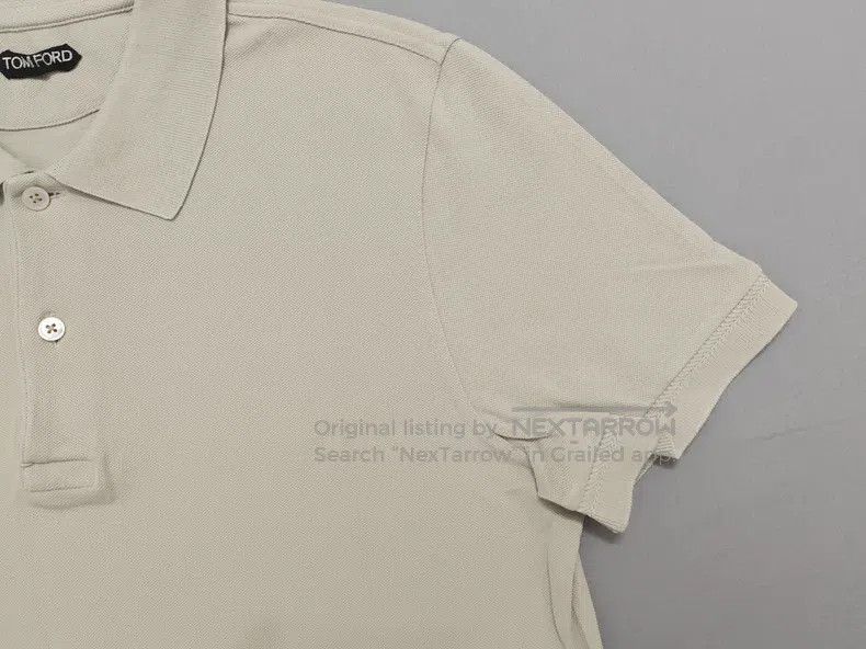 Tom Ford Tom Ford Men's short-sleeve polo shirt, light khaki, 100% Size US L / EU 52-54 / 3 - 7 Thumbnail