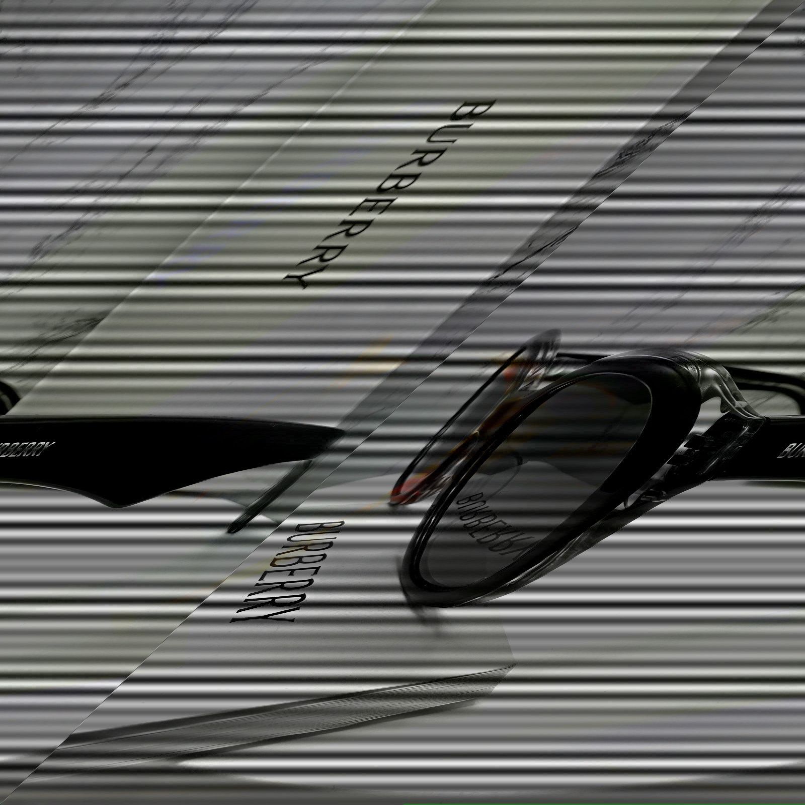 Burberry New Burberry Sunglasses Black Vintage Check Oval Gold Logo Size ONE SIZE - 5 Thumbnail
