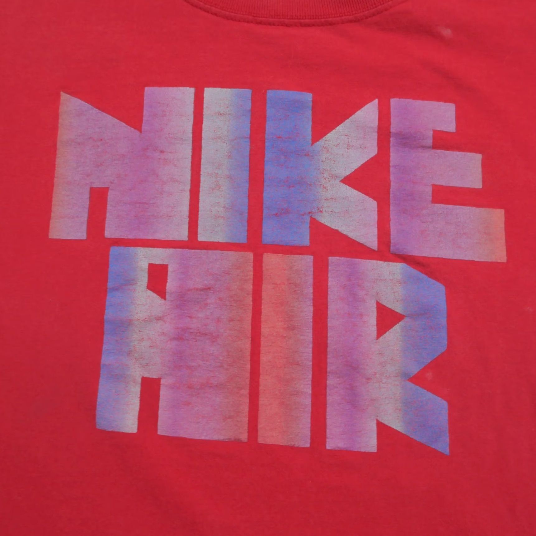 Nike VINTAGE Nike T Shirt Mens XL Red Air Adult Nike Air 90s T-Shirt Mens Red Vintage Logo Cotton Short Sleeve Crew Neck Size US XL / EU 56 / 4 - 2 Thumbnail