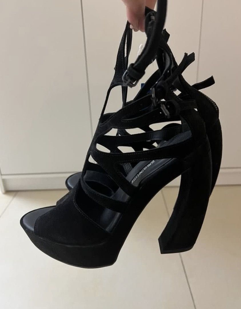 Ann Demeulemeester Ann Demeulemeester high heels sandals Suede Cutout platform Size US 9 / IT 39 - 1 Thumbnail
