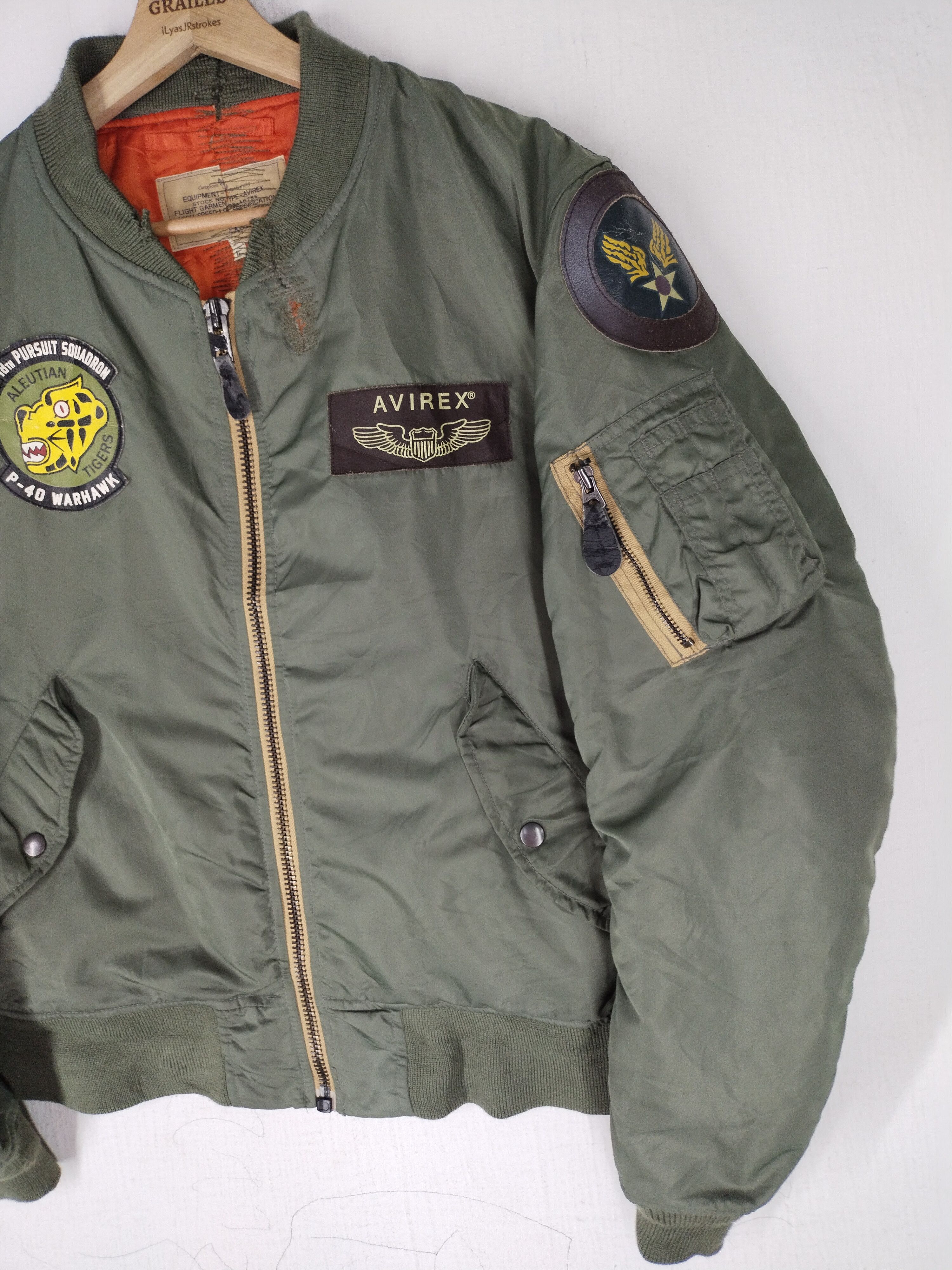 Avirex Avirex P-40 Warhawk Aleutian Tigers Bomber Jacket Size US L / EU 52-54 / 3 - 4 Thumbnail