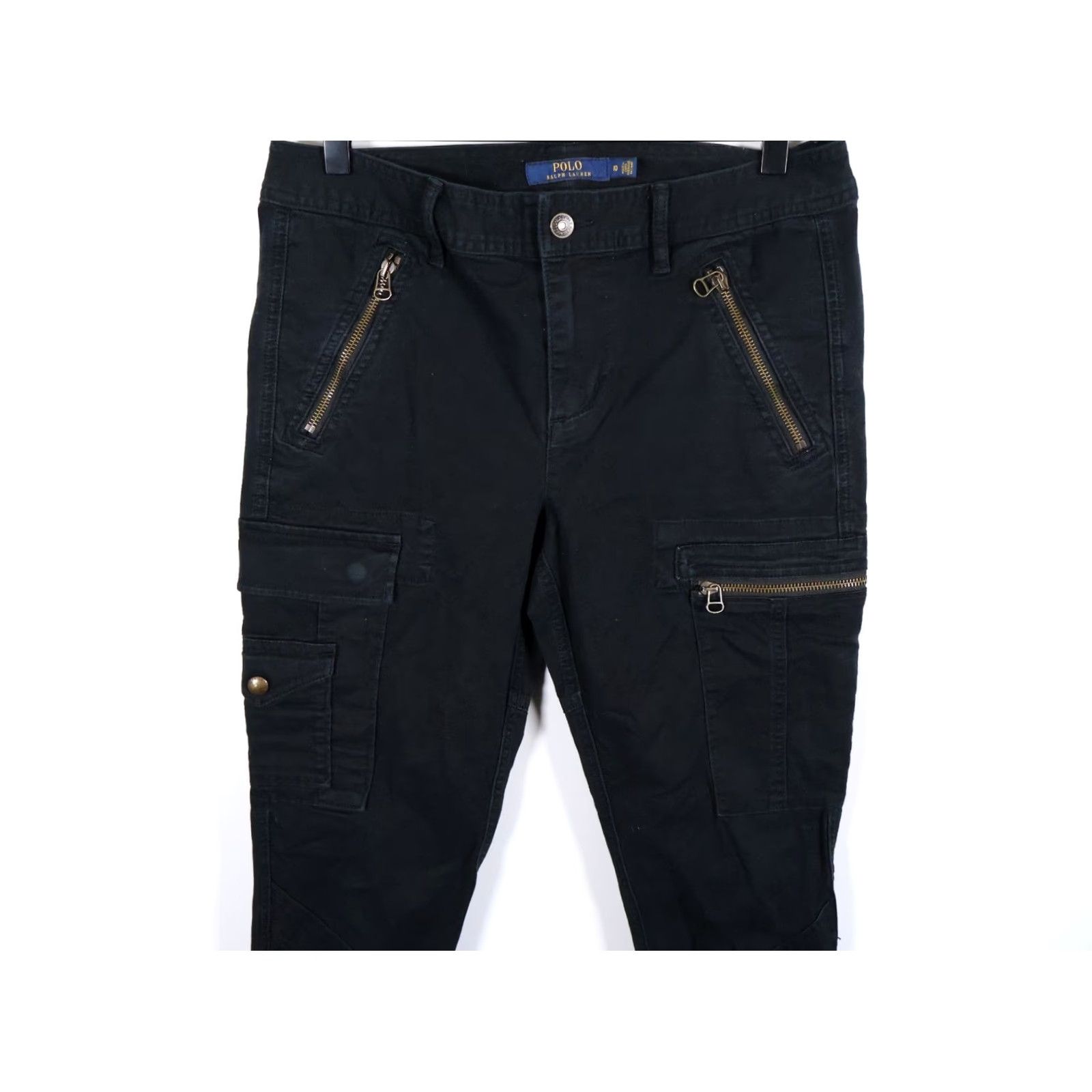 Polo Ralph Lauren Polo Ralph Lauren Pants Women's 10 Zip Cargo Black Gorpcore Military Pockets Casual Modern Size 32" / US 10 / IT 46 - 4 Thumbnail