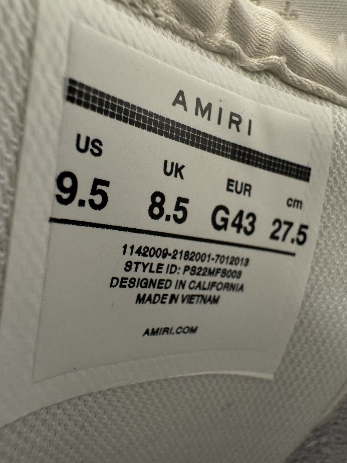 Amiri AMIRI Pacific Bones Low Top Sneaker ‘Sand’ Size 9.5M Size US 9.5 / EU 42-43 - 8 Thumbnail