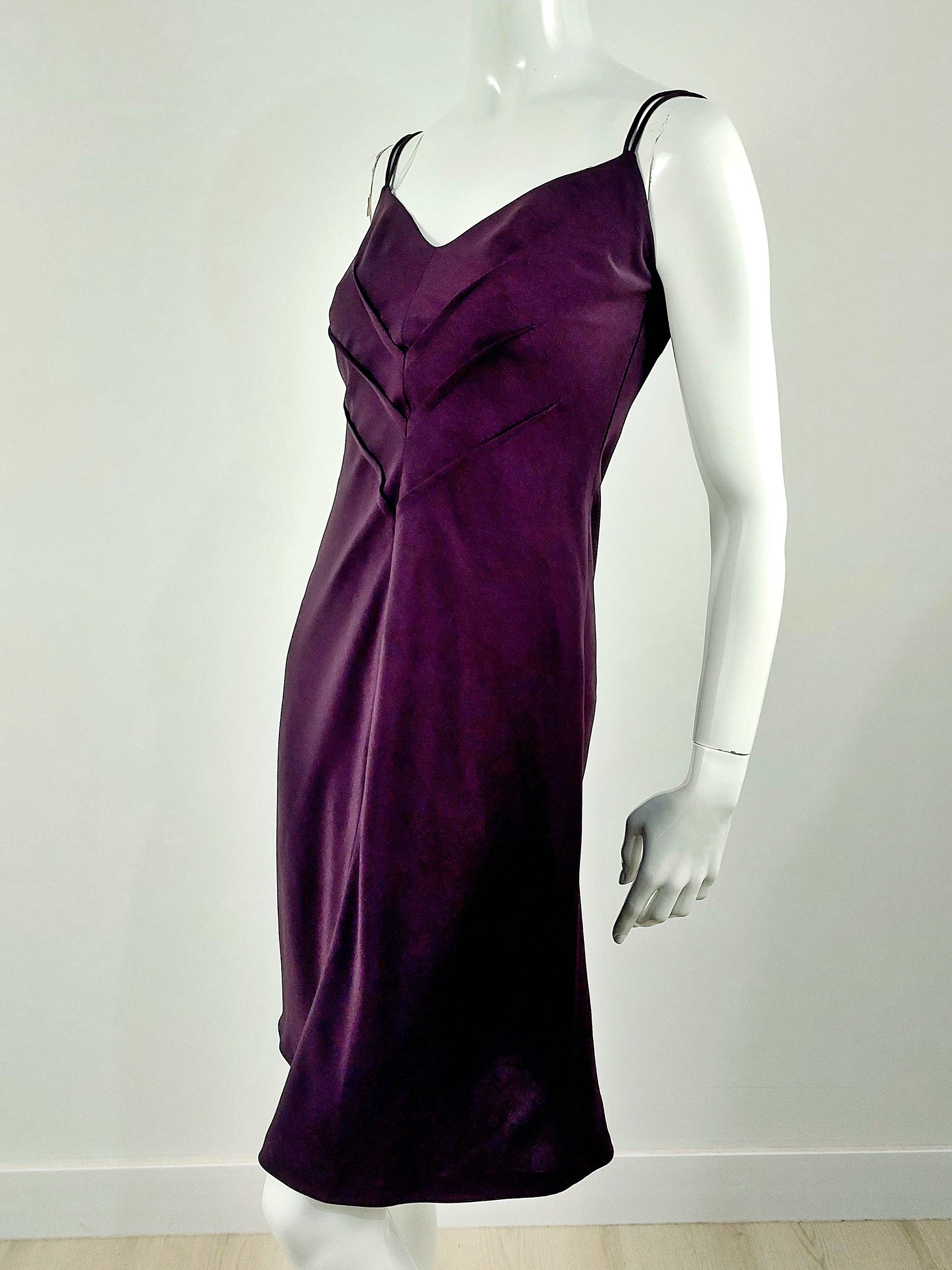 Thierry Mugler hierry Mugler Sculpted Purple Corset Cocktail Midi Dress Size M / US 6-8 / IT 42-44 - 6 Thumbnail