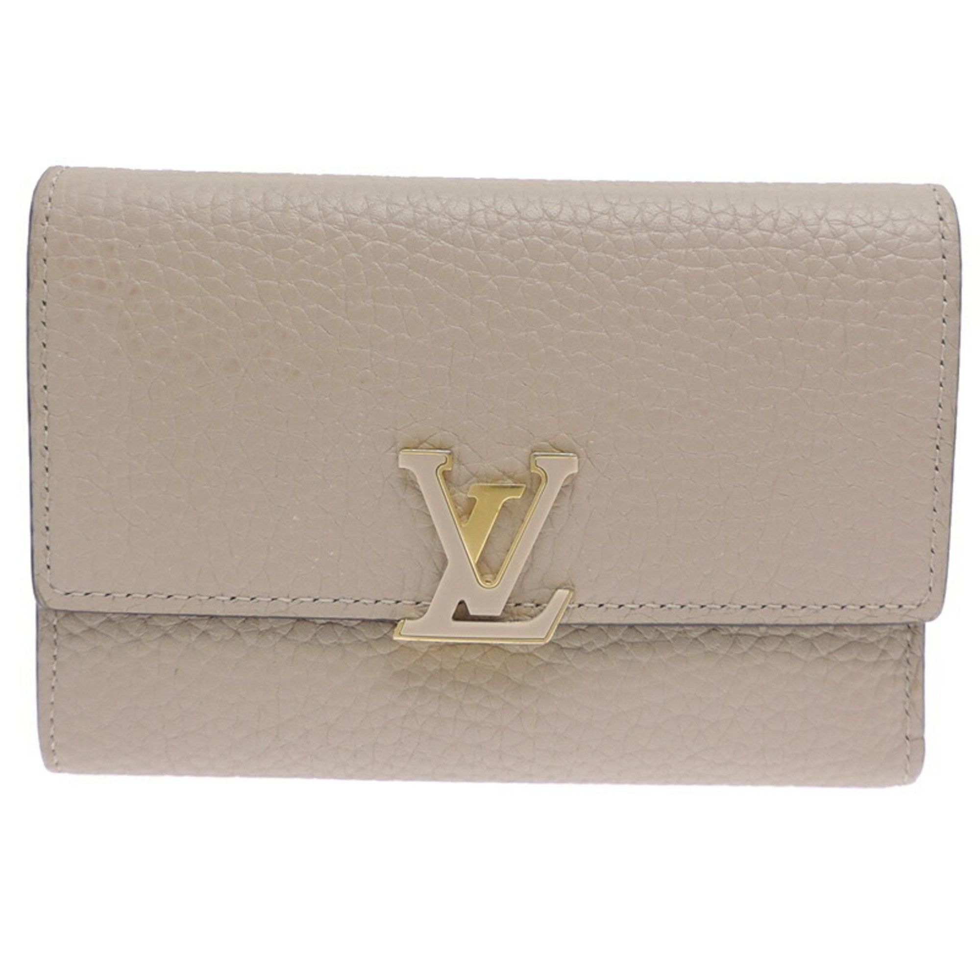 Louis Vuitton Louis Vuitton Portefeuille Capucines Compact Women's Bi-fold Wallet M62159 Taurillon Galle (Gray) Size ONE SIZE - 1 Thumbnail
