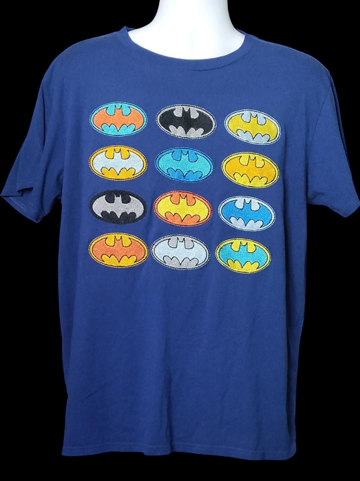 DC Comics Men's Blue Graphic Batman Logo T-Shirt Size US XL / EU 56 / 4 - 3 Thumbnail