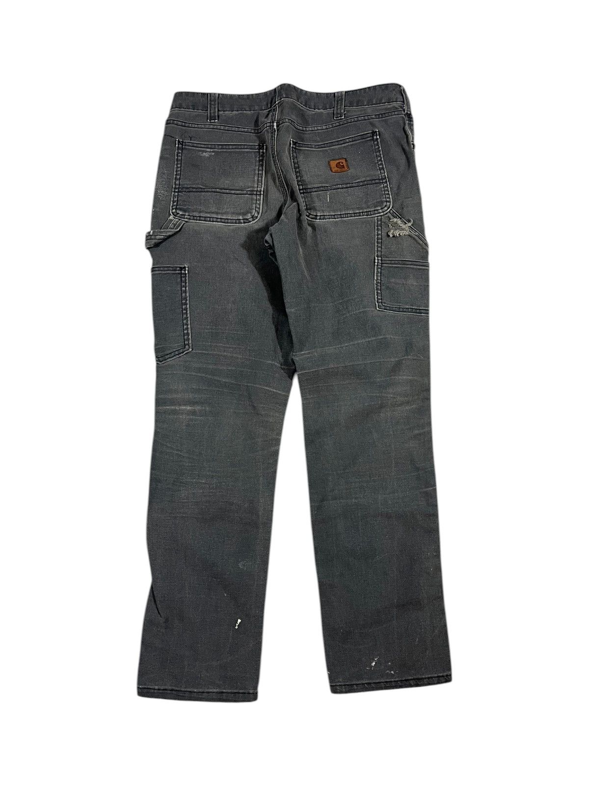 Carhartt Carhartt Slim Fit Double Knee Work Pants Faded Grey Size 32" / US 10 / IT 46 - 2 Thumbnail