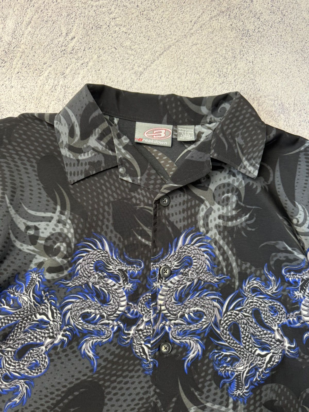 Japanese Brand Vintage Y2k Dragon Shirt Balenciaga Look Alike Size US L / EU 52-54 / 3 - 10 Thumbnail