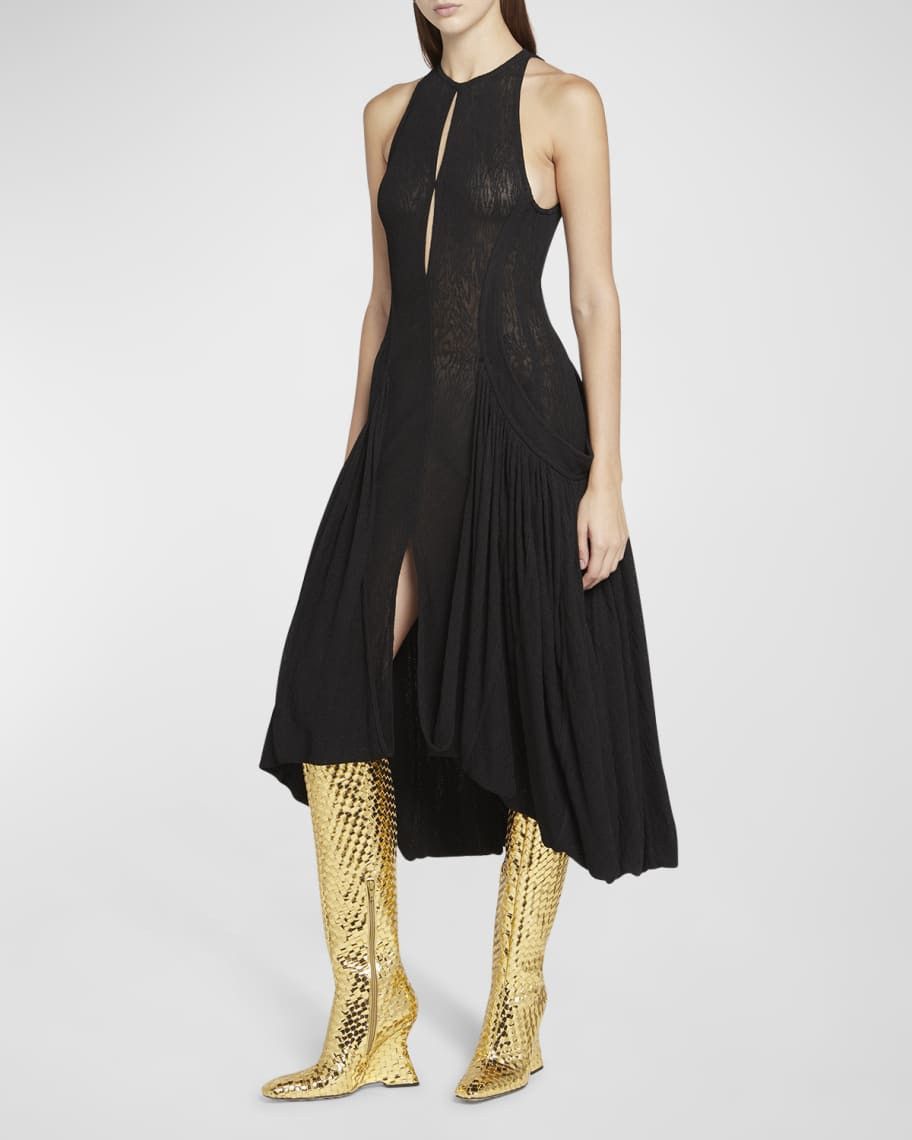 Bottega Veneta Comet Woven Mirror Leather Knee-High Boots Size US 8 / IT 38 - 5 Thumbnail