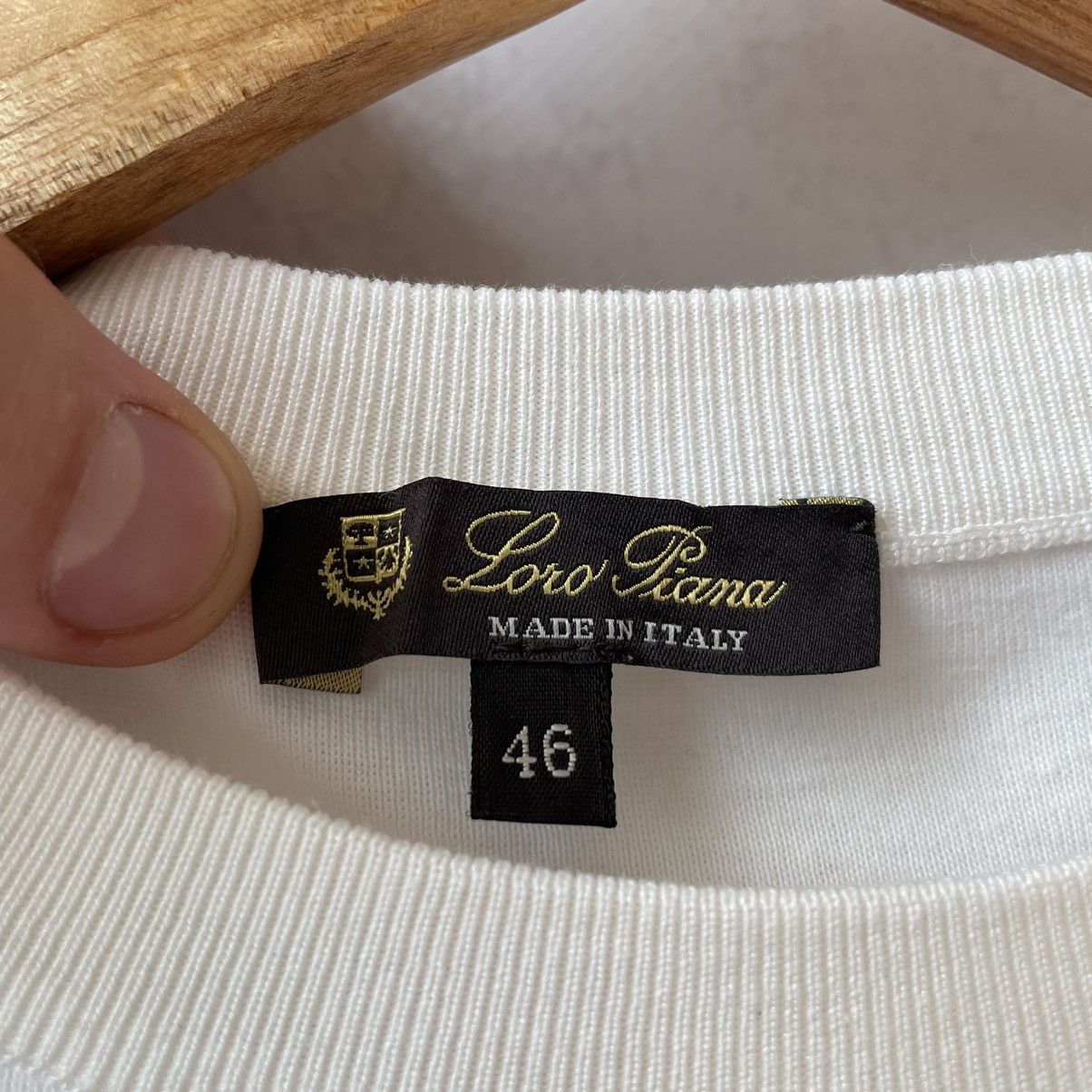 Loro Piana Loro Piana Lace Detail Silk Collar T-Shirt Size L / US 10 / IT 46 - 5 Thumbnail