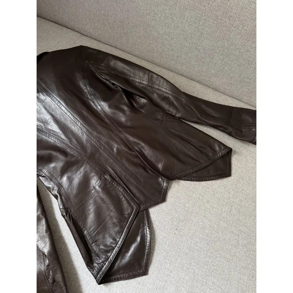 Fendi Fendi Brown Vintage Genuine Leather Silk Lined Blazer IT 40 Size S / US 4 / IT 40 - 8 Thumbnail
