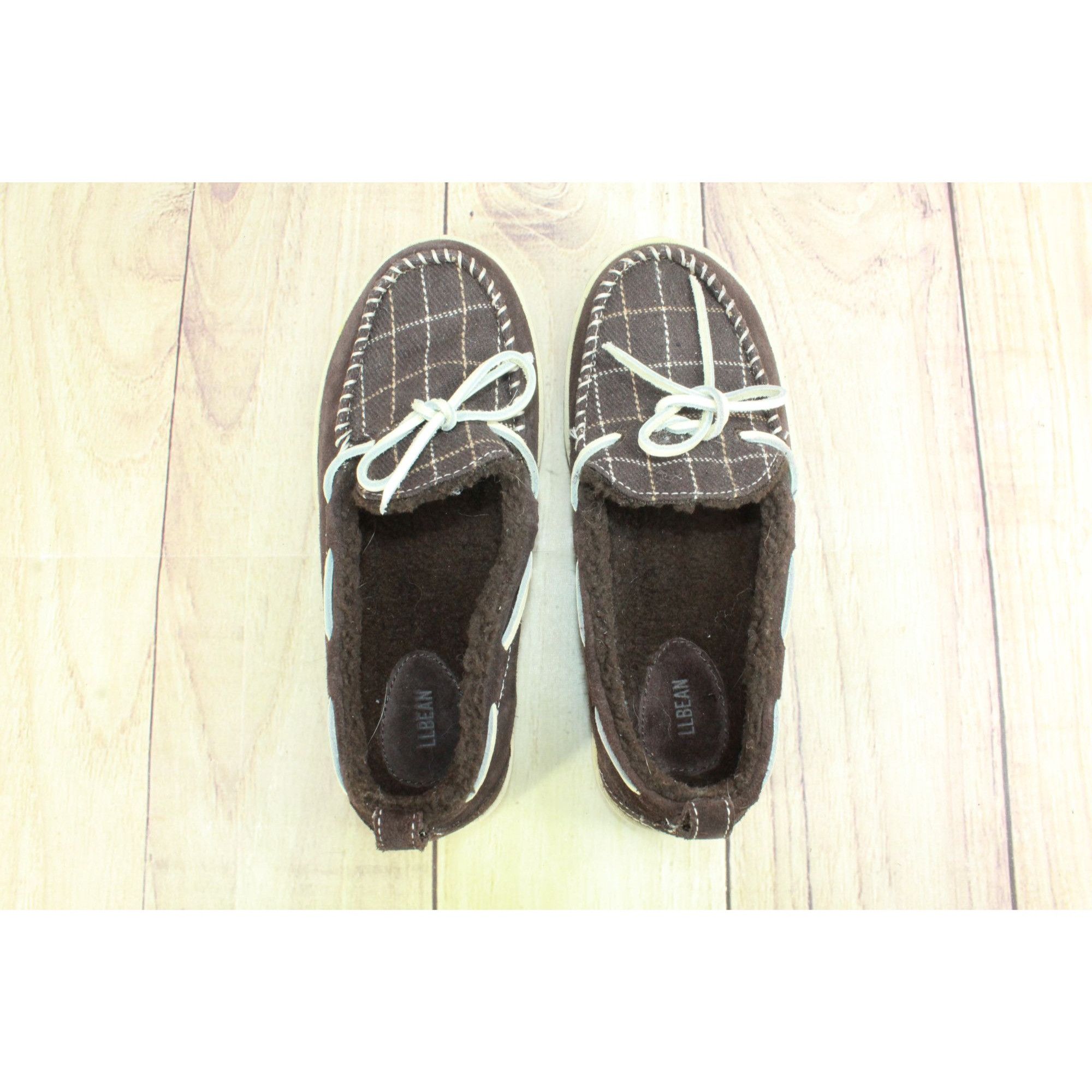 L.L. Bean LL Bean Women's Plaid-Lined Moccasin Slippers Size US 8 / IT 38 - 7 Thumbnail