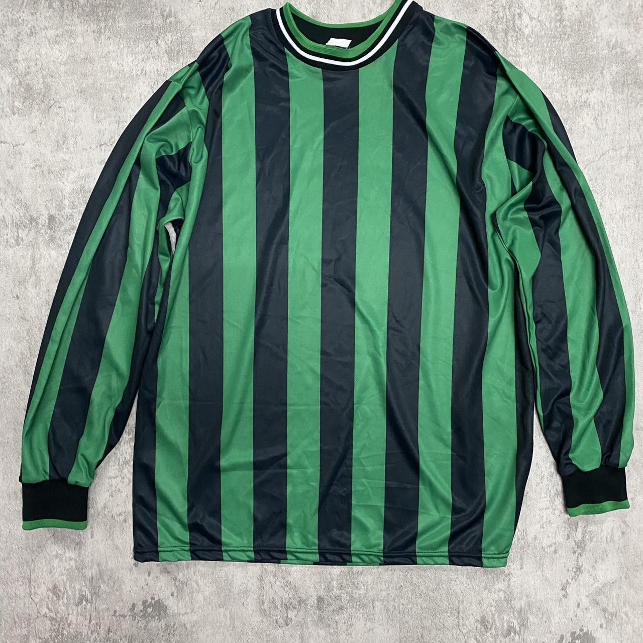 Other Green and black striped long sleeve shirtrap hip hop Size US L / EU 52-54 / 3 - 1 Thumbnail