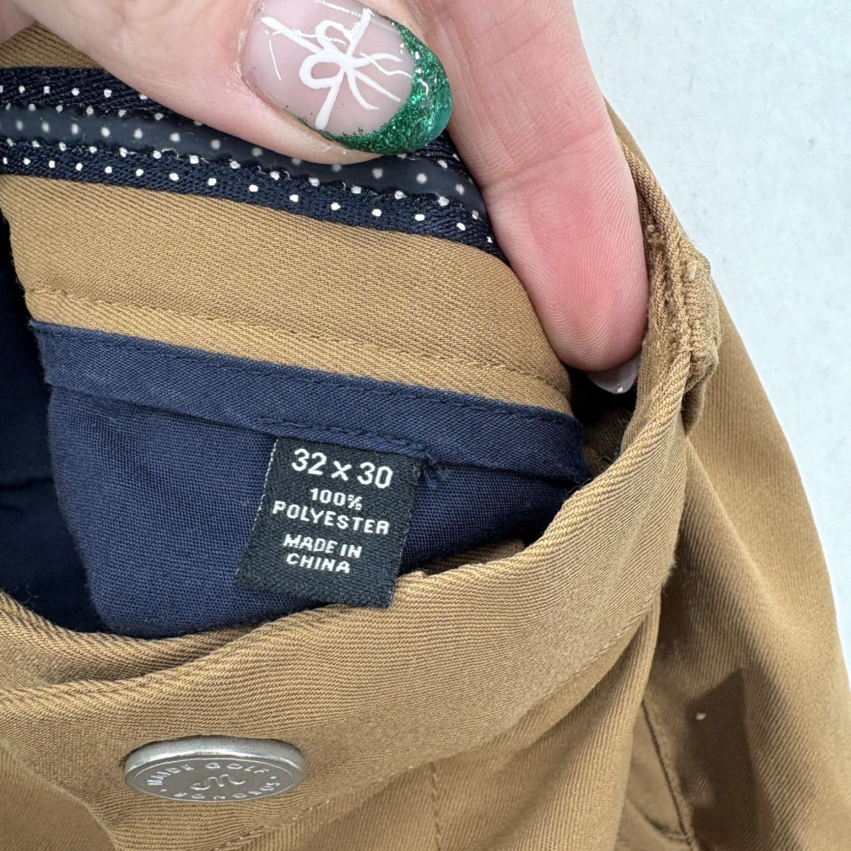 Bonobos Bonobos Pants Mens 32x27 Brown Khaki Slim Golf Polyester Casual Chino Tech Size US 32 / EU 48 - 4 Thumbnail