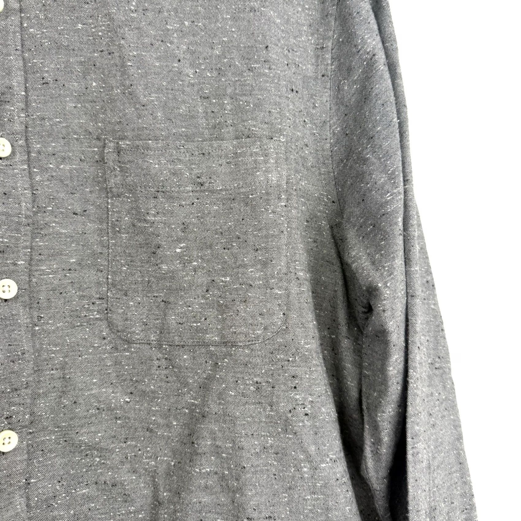 Taylor Stitch Taylor Stitch Shirt Mens 42 Button-Up Gray Long Sleeve Cotton Linen Organic Classic Casual Travel Size US XL / EU 56 / 4 - 5 Thumbnail