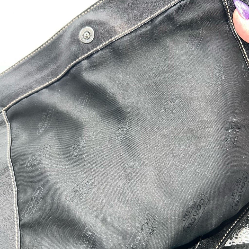 Coach COACH Vintage Hampton Black Leather Flap Cross-body Bag Size ONE SIZE - 10 Thumbnail