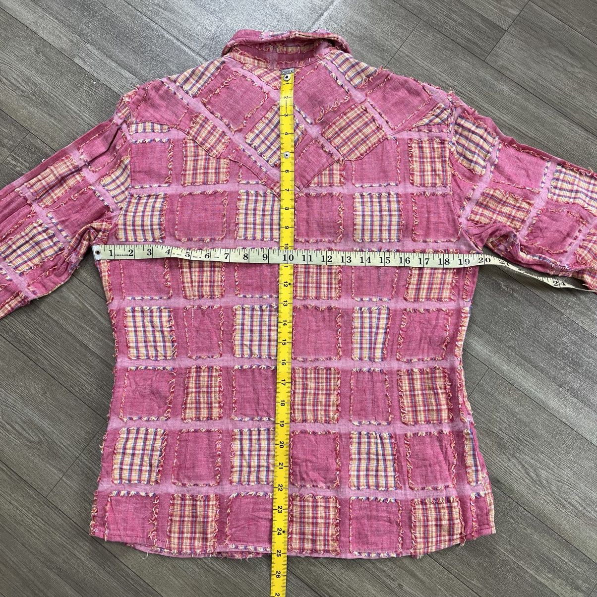 Beauty Beast 2000s Shinehill Patchwork Plaid Western Distressed Vtg Style Size US M / EU 48-50 / 2 - 16 Thumbnail