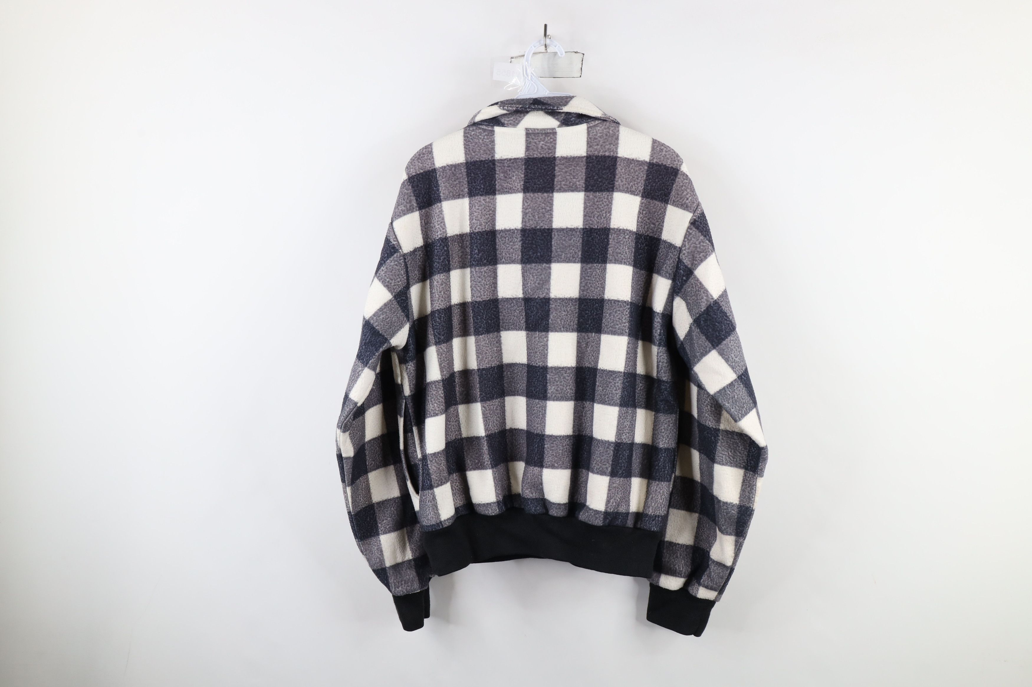 Vintage Vintage 90s Streetwear Fleece Pullover Sweater Plaid Size L / US 10 / IT 46 - 8 Thumbnail