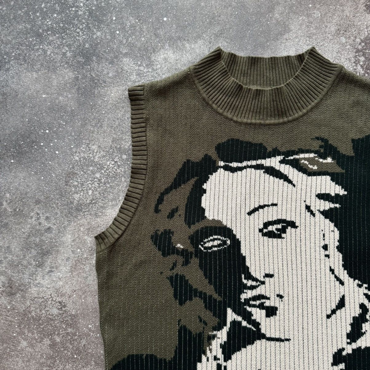 Hysteric Glamour Avant Garde Lady Printed Vintage Ribbed Tank Top / Vest Size L / US 10 / IT 46 - 3 Thumbnail