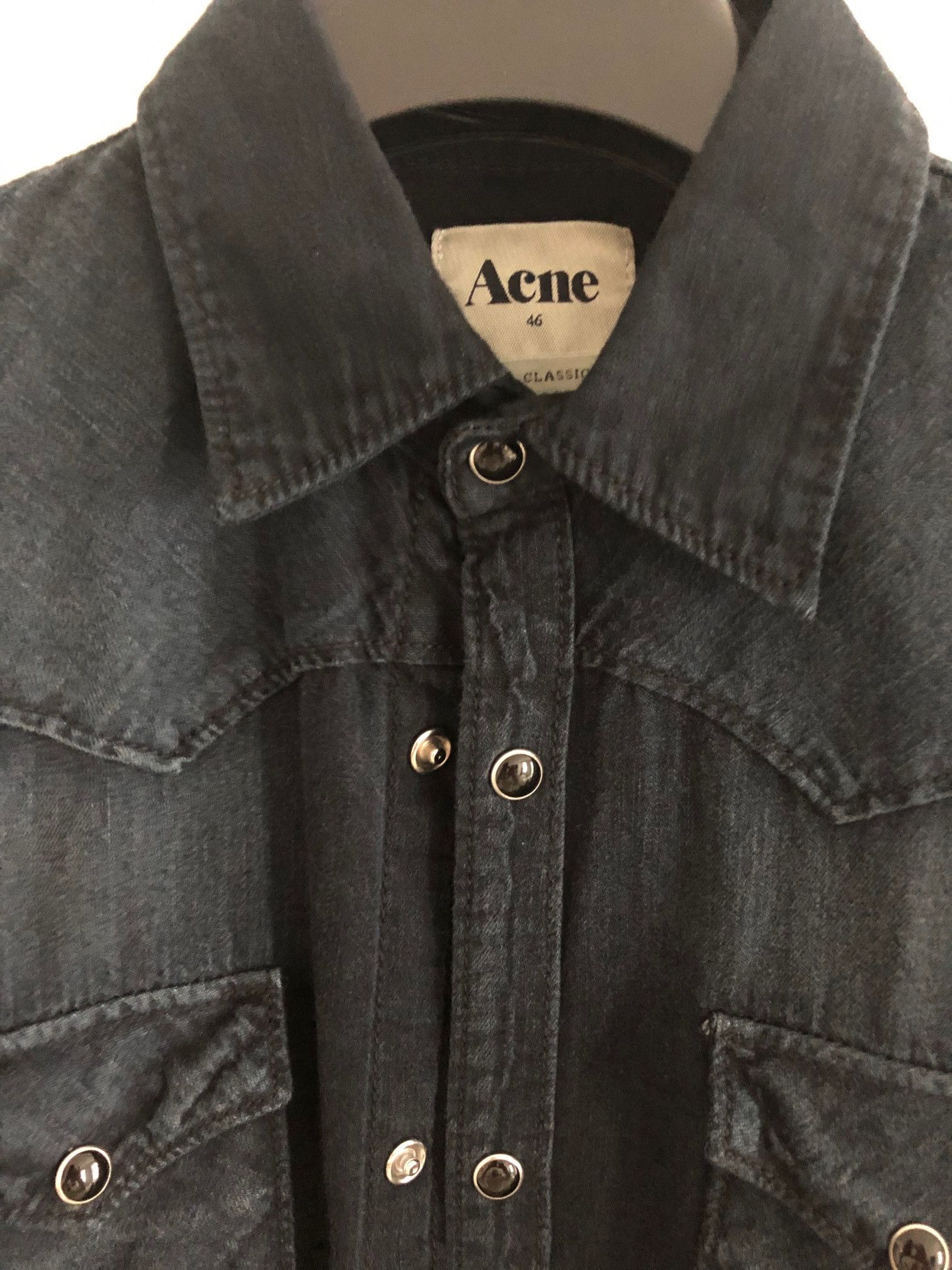 Acne Studios Acne Pop Classics Western black cotton jeans Shirt 48 M Size US M / EU 48-50 / 2 - 2 Thumbnail
