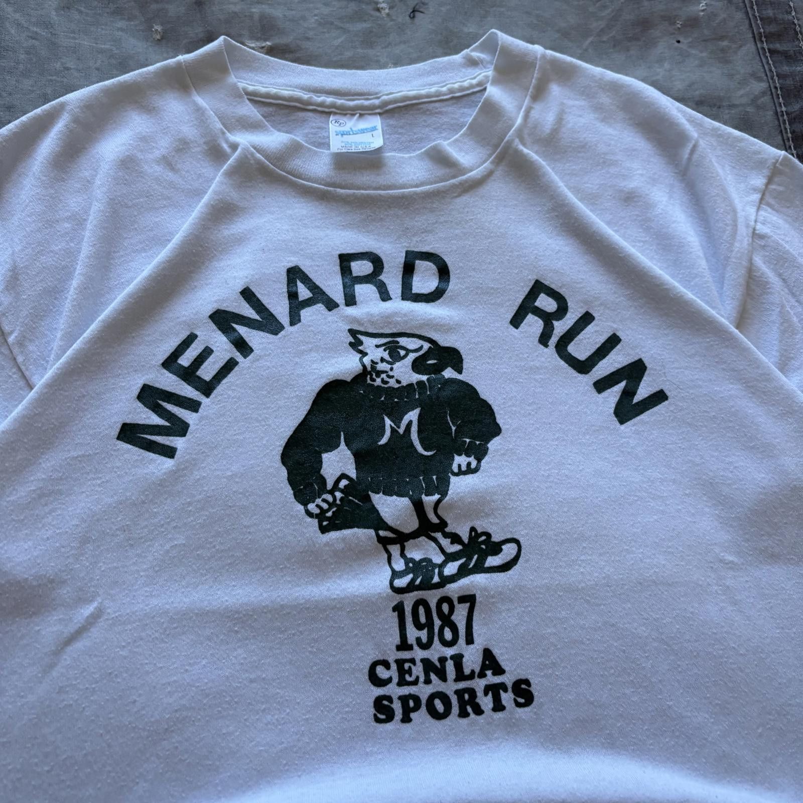 Vintage Vintage 80s Menard Run Running Bird Mascot Sportswear Shirt Size US M / EU 48-50 / 2 - 2 Thumbnail