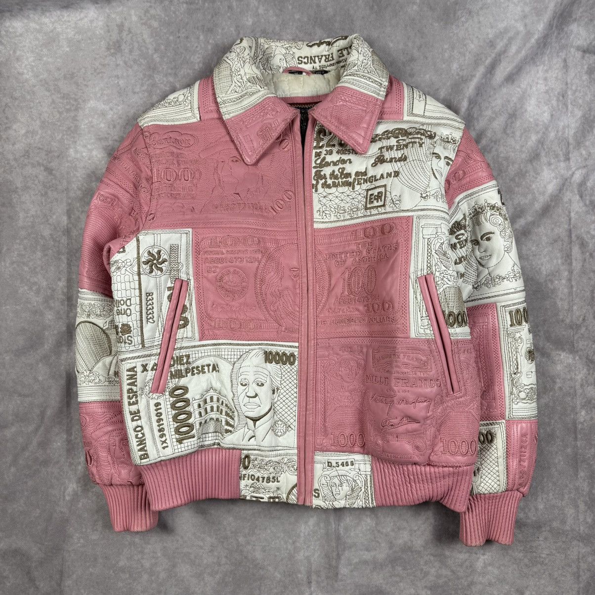 Other Vintage World Money Cowhide ‘Pink’ Jacket Size US S / EU 44-46 / 1 - 1 Thumbnail
