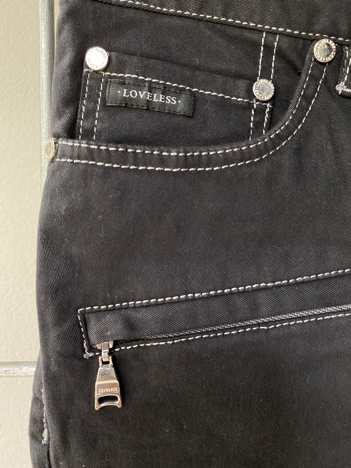Loveless × Number (N)ine LOVELESS black biker pants Size US 31 - 18 Thumbnail