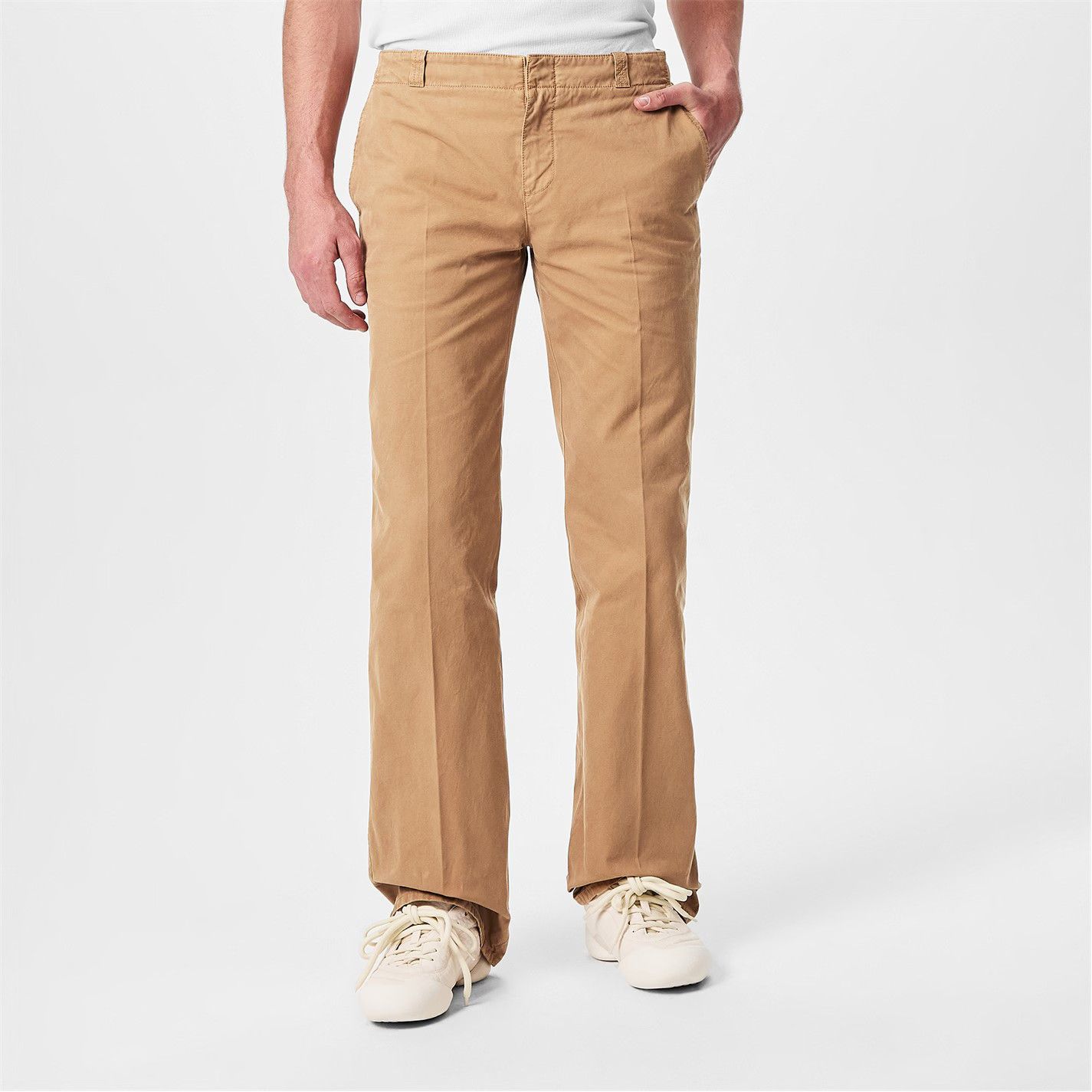 Alexander McQueen o1g2r1mq0326 Low-Rise Tailored Fit Chinos Pants in Sand Size US 36 / EU 52 - 3 Thumbnail