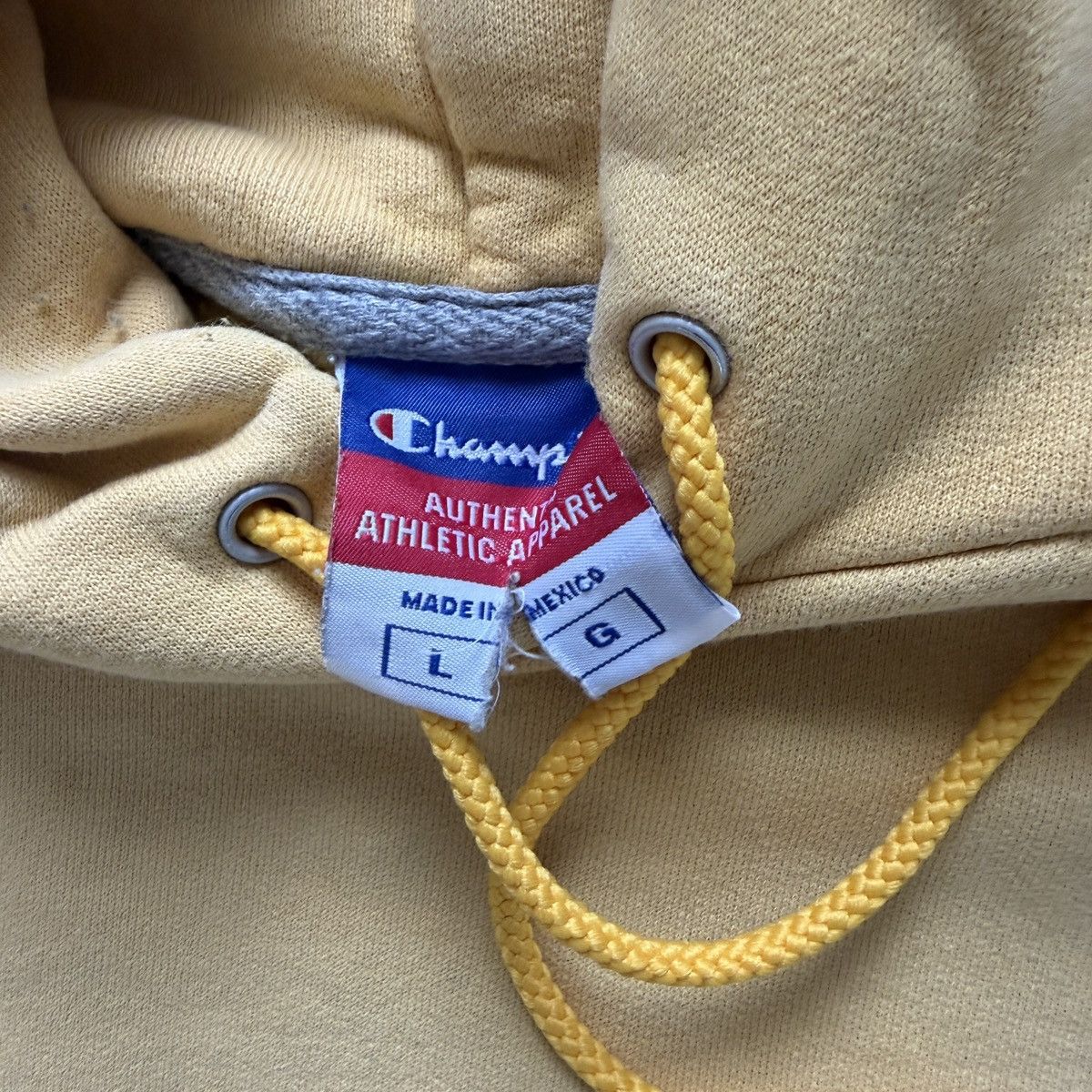Champion Vintage Washed Yellow Champion Hoodie Size US L / EU 52-54 / 3 - 5 Thumbnail