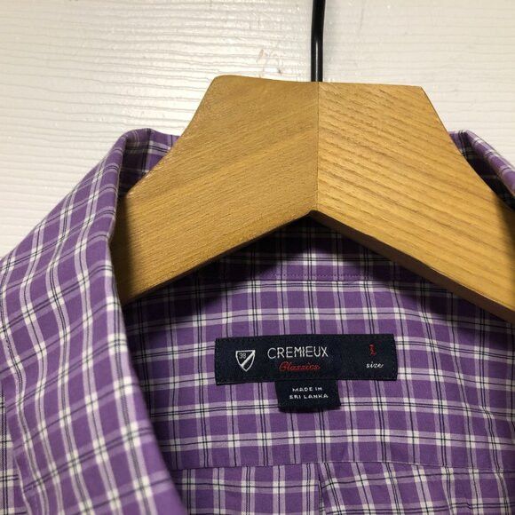 Daniel Cremieux Daniel Cremieux men's purple cotton casual shirt size: L Size US L / EU 52-54 / 3 - 3 Thumbnail