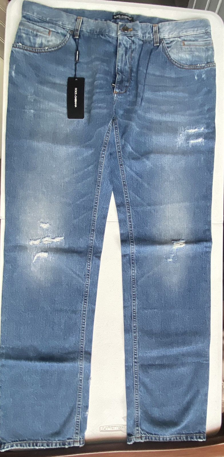 Dolce & Gabbana blue 6 pkt logo denim G3FBTP 56 NWT