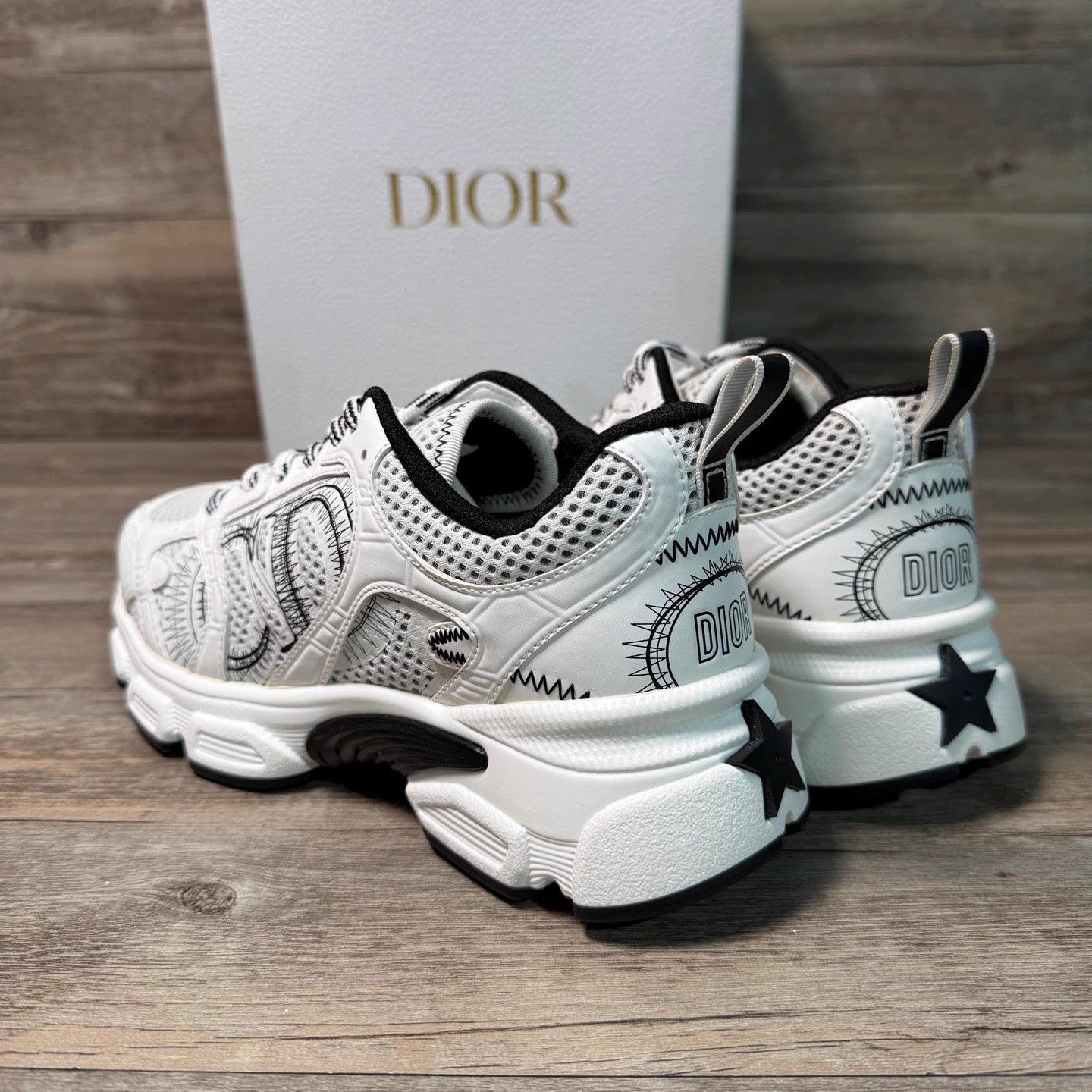Dior DIOR CHRONO black and white trainers 36 Size US 5 / IT 35 - 4 Thumbnail