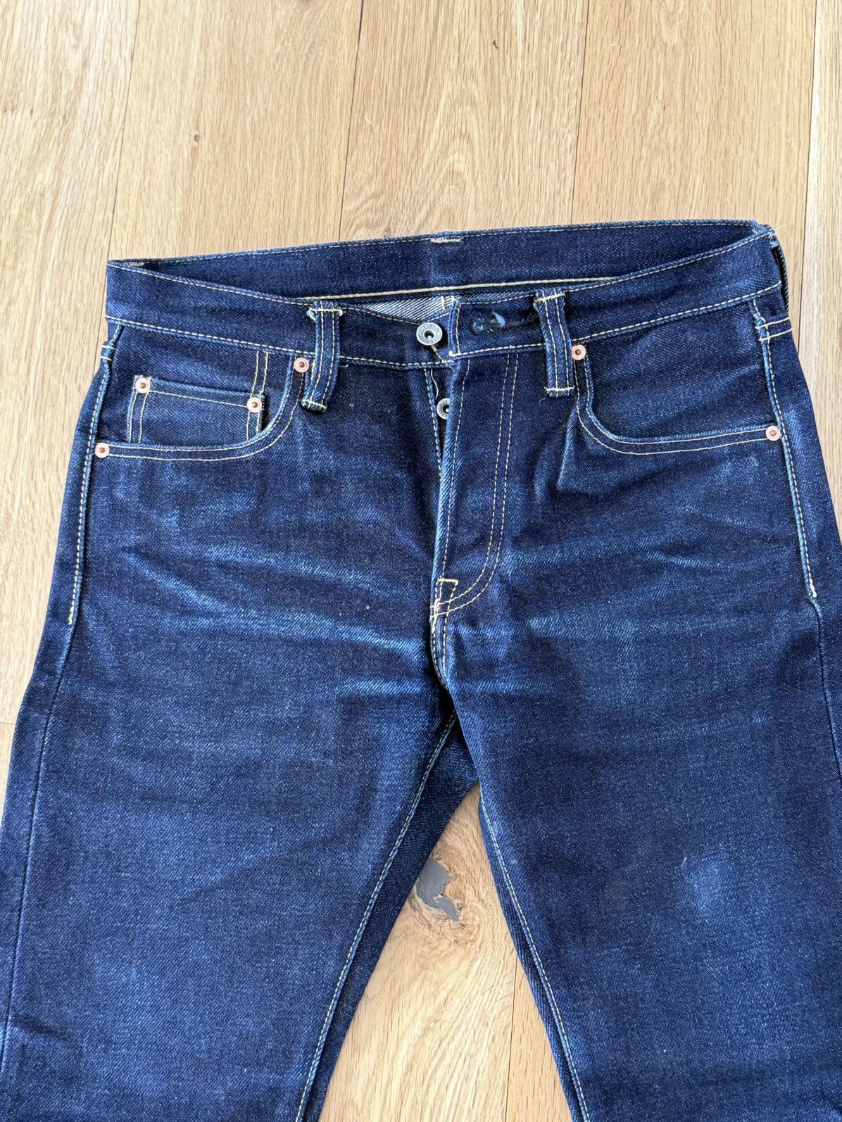 Iron Heart IH-777S-UHR - 21/23oz Ultra Heavy Raw Indigo Selvedge 31x 28 Size US 31 - 2 Thumbnail
