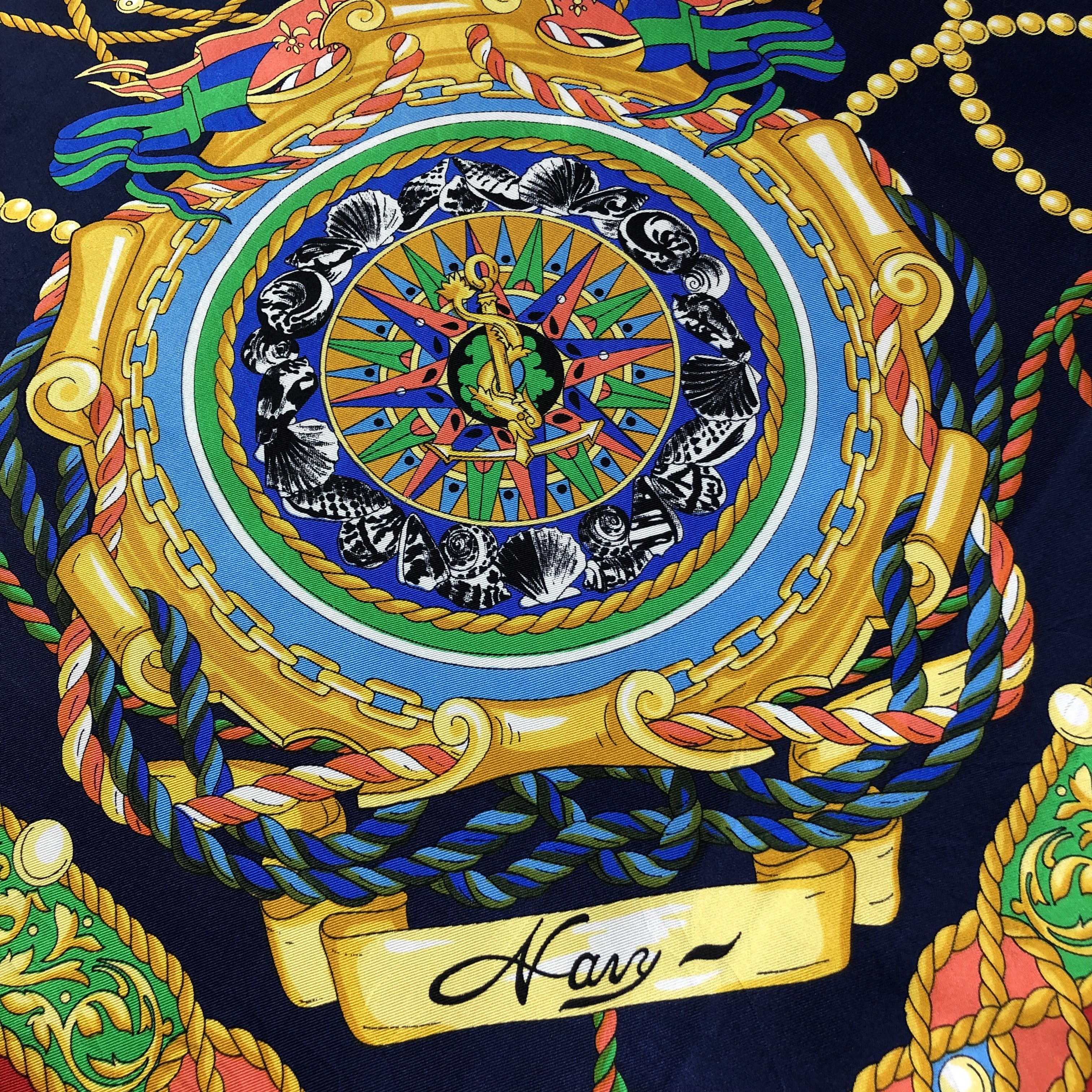 Vintage Vintage Massenz Roma Luxury Silk Scarf M485 Size ONE SIZE - 3 Thumbnail