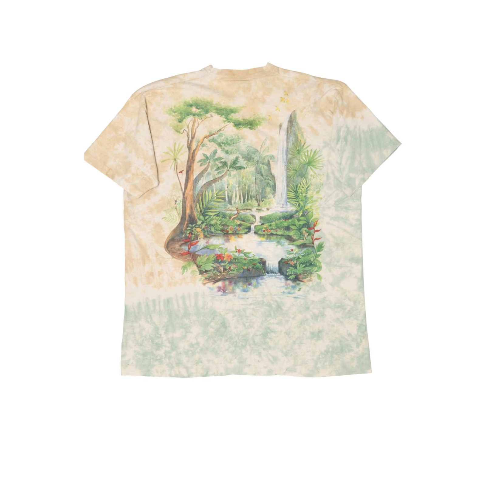 Liquid Blue VINTAGE Liquid Blue Rainforest Preserve Paradise Tie Dye Single Stitch T-Shirt XX-Large Green Unisex Adults 1990s Mens Womens Size US XXL / EU 58 / 5 - 2 Thumbnail