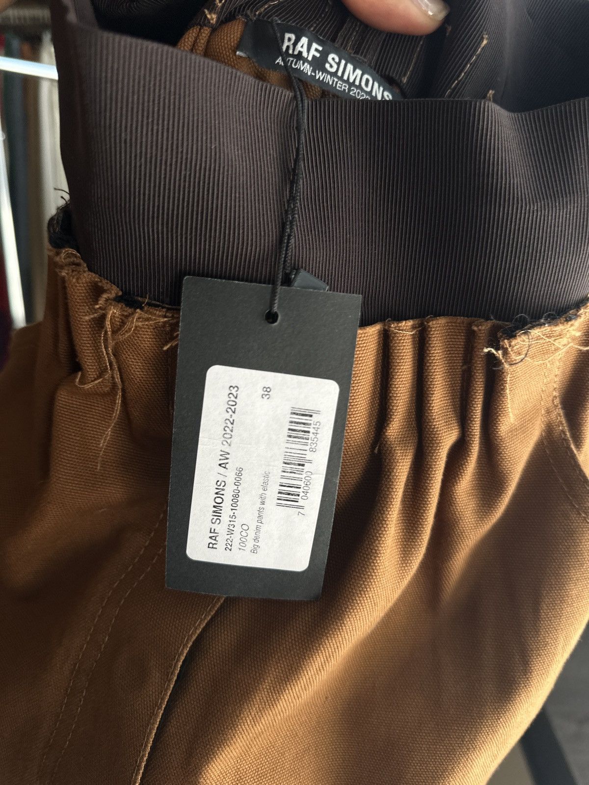Raf Simons Gathered elastic cinch waist baggy denim Size US 31 - 5 Thumbnail