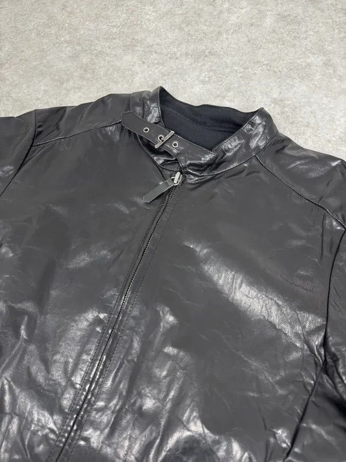 Vintage 2000s Archive Black Avant-Garde Leather Jacket Size US M / EU 48-50 / 2 - 5 Thumbnail