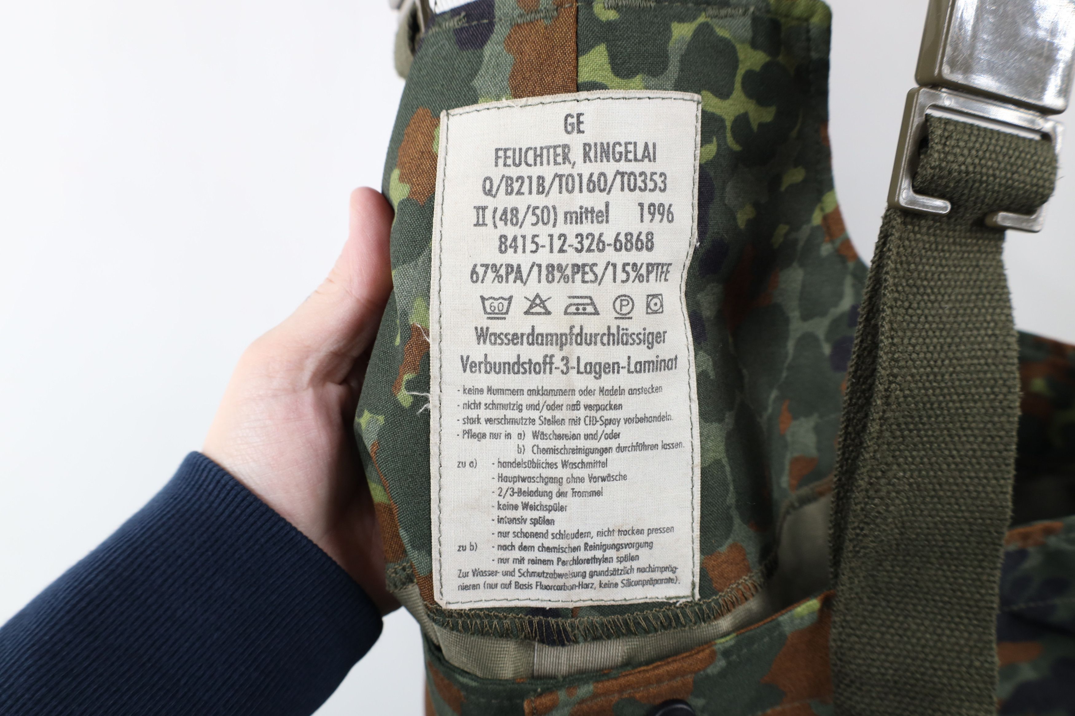 Vintage Vintage 90s Goretex German Military Camouflage Overalls Size US 36 / EU 52 - 14 Thumbnail