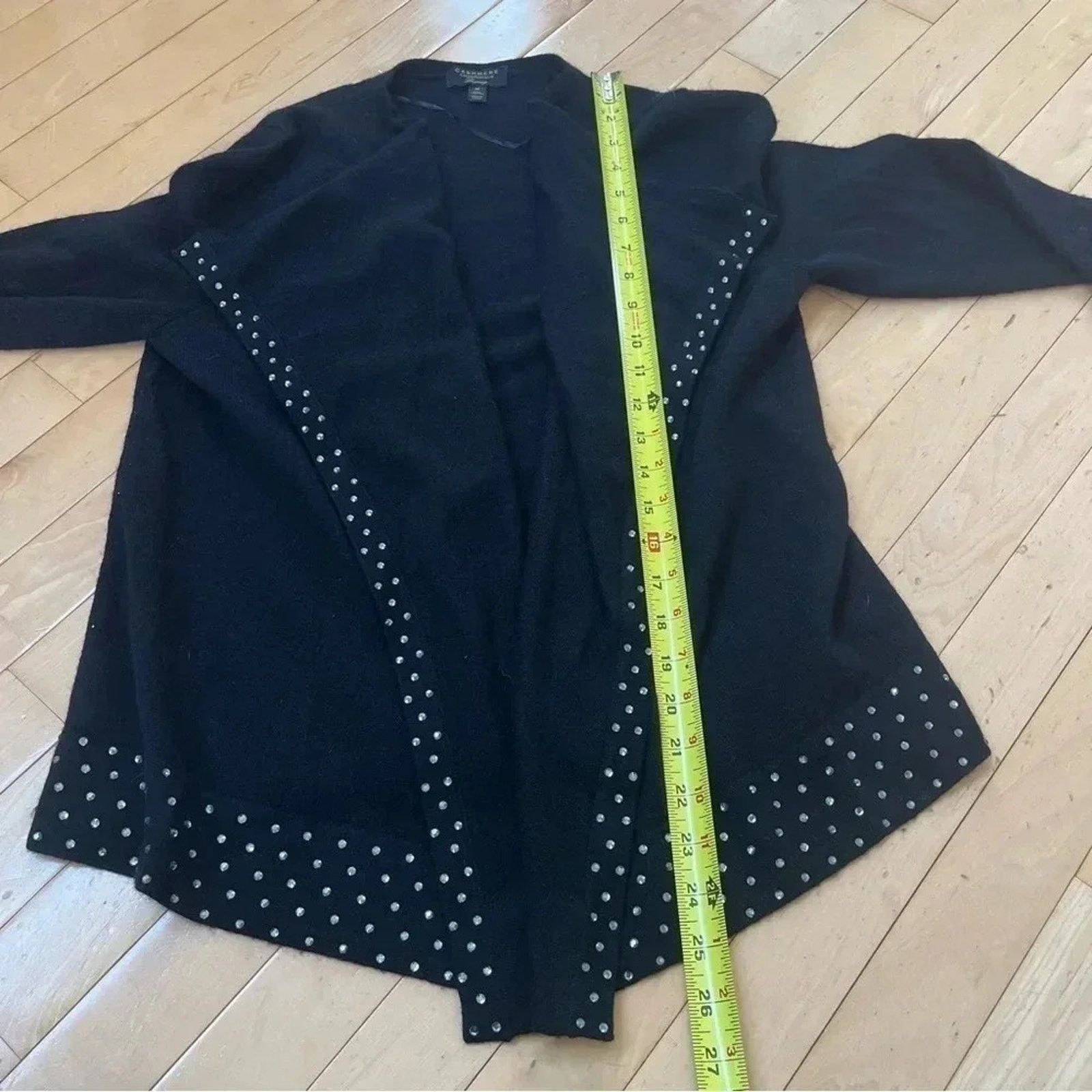 Charter Club Charter Club Luxury Black Cashmere Open Cardigan Size M Size M / US 6-8 / IT 42-44 - 7 Thumbnail