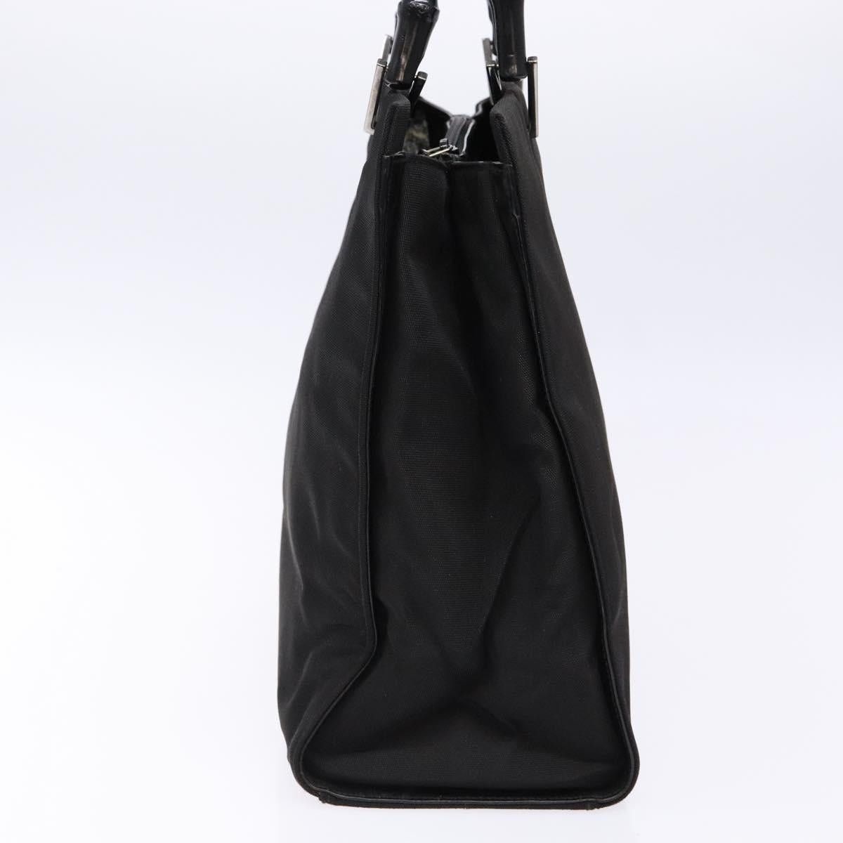 Gucci GUCCI Bamboo Handbag Nylon Black Silver 002 002 Size ONE SIZE - 4 Thumbnail