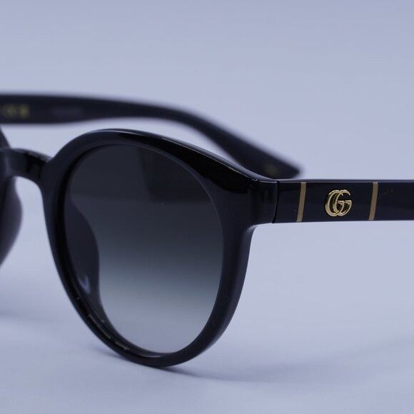 Gucci Gucci GG0638SK 001 Sunglasses Black Round Frame, Grey Lenses Size ONE SIZE - 9 Thumbnail